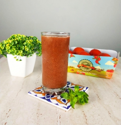 SUCO DE TOMATE TREBESCHI COM HORTELÃ